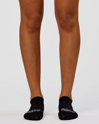 Studio image of Accelerate Performance Ankle Socks - Black-White | Thumbnail Index: 2