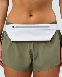 Studio image of Accelerate Run Belt - White-Reflective | Thumbnail Index: 2