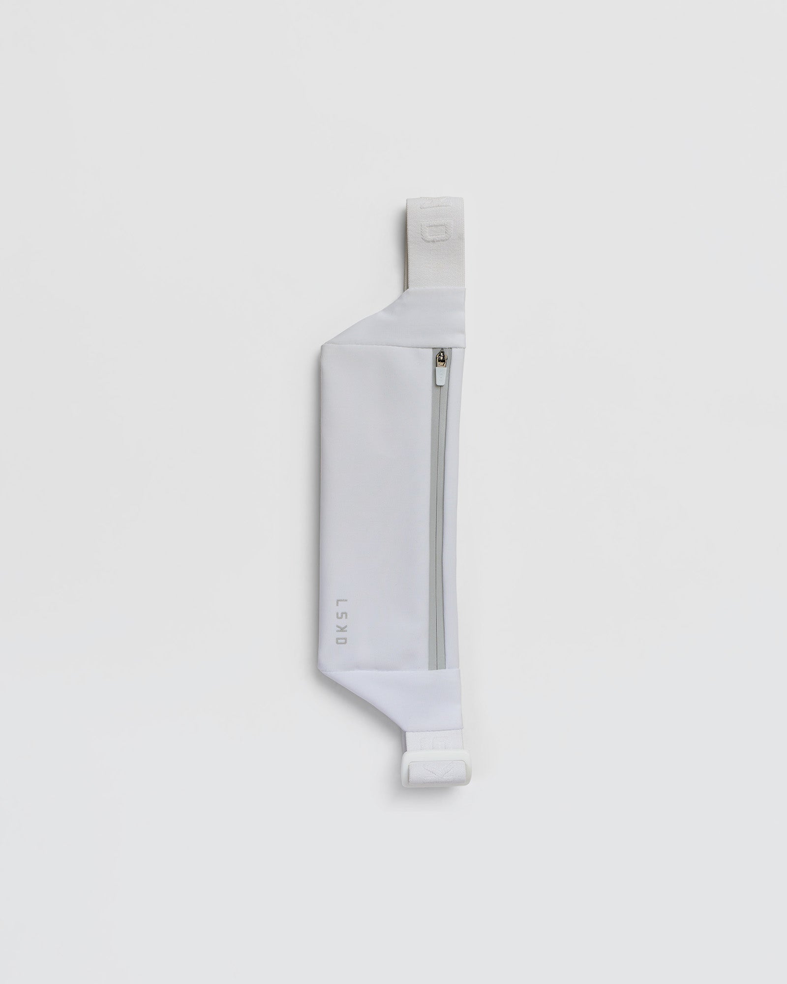 Studio image of Accelerate Run Belt - White-Reflective