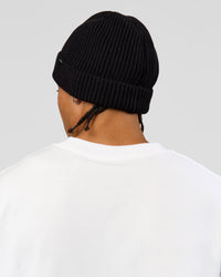 Studio image of All Day Beanie - Black | Thumbnail Index: 5