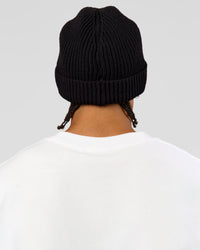 Studio image of All Day Beanie - Black | Thumbnail Index: 7