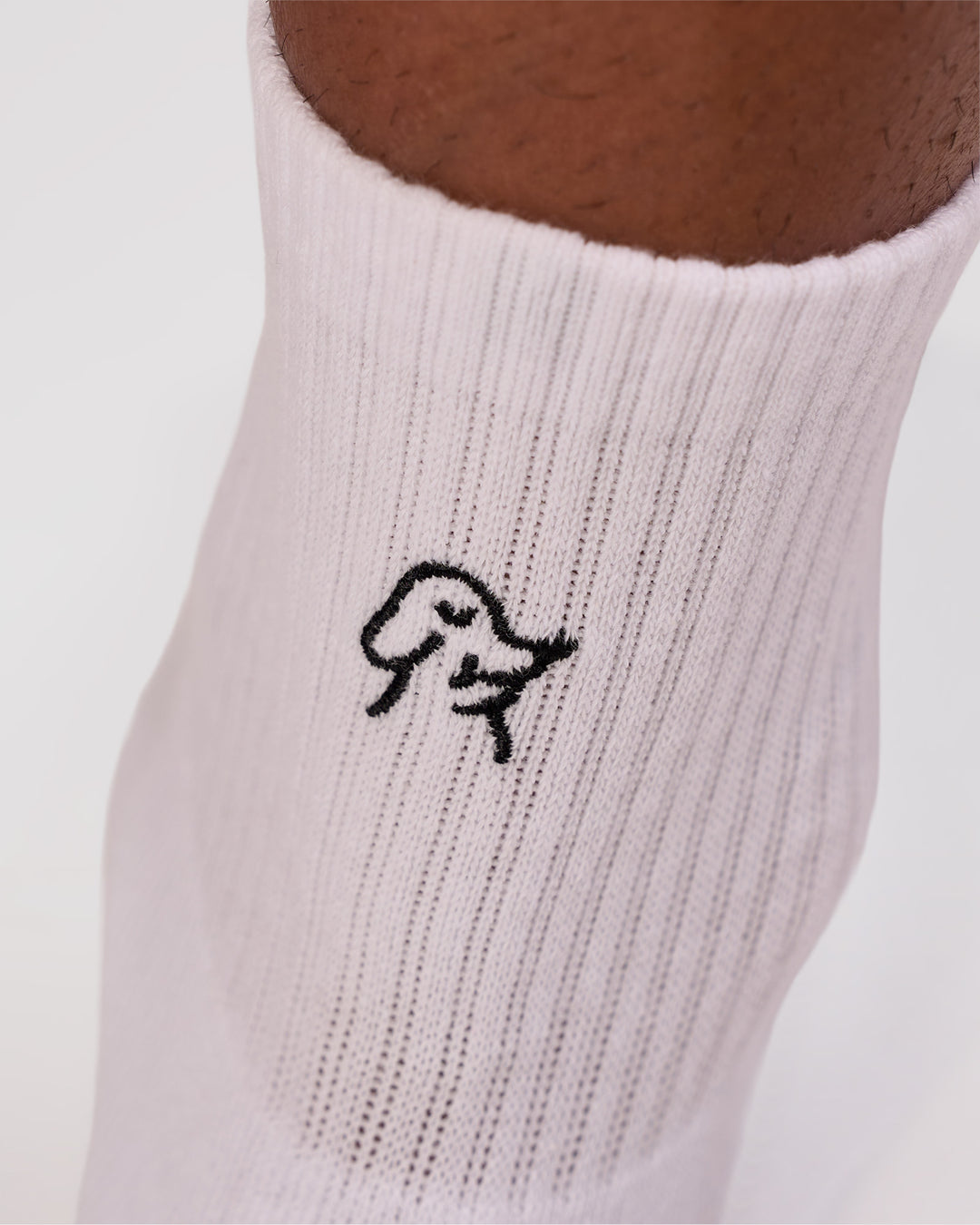 Studio image of Andrew J. Steel x LSKD 3 pack Quarter Socks - White-Black - view 2
