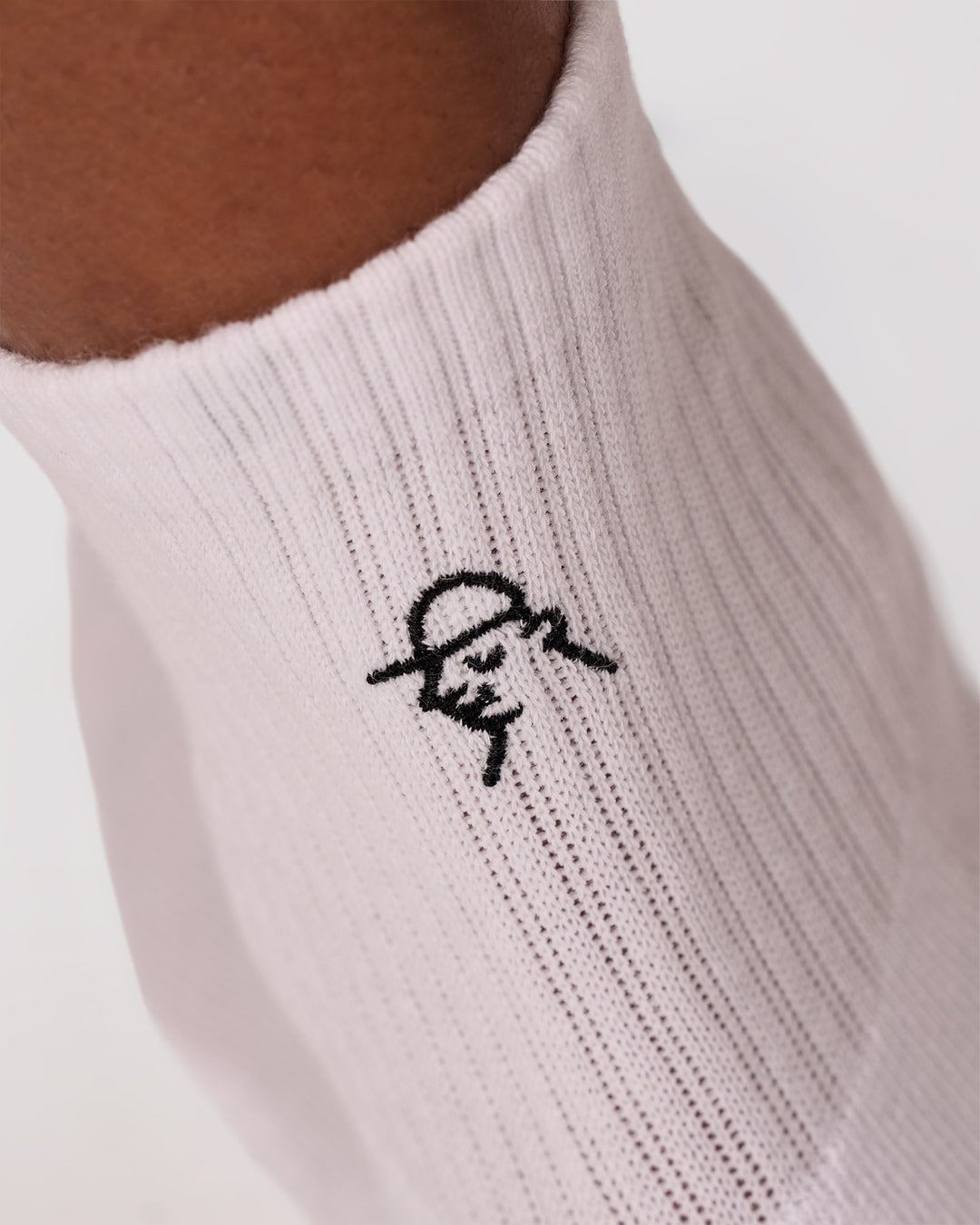 Studio image of Andrew J. Steel x LSKD 3 pack Quarter Socks - White-Black - view 3