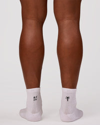 Studio image of Andrew J. Steel x LSKD 3 pack Quarter Socks - White-Black | Thumbnail Index: 12