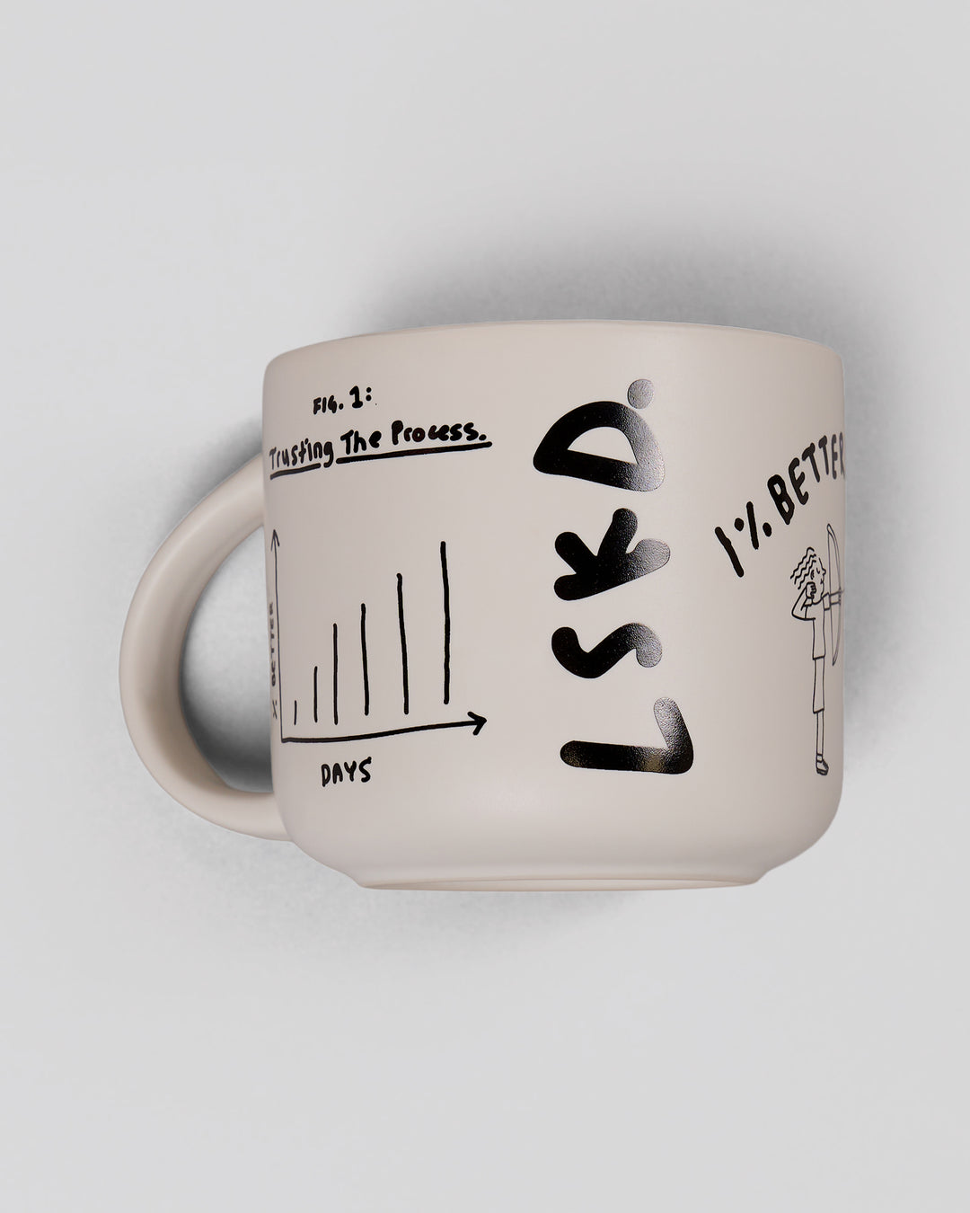 Studio image of Andrew J. Steel x LSKD Good Times Mug - Off White - view 6