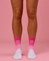 Studio image of BCAM Quarter Socks 3 Pack - White-Ultra Pink-Black | Thumbnail Index: 10