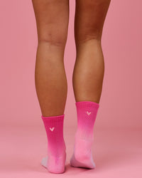 Studio image of BCAM Quarter Socks 3 Pack - White-Ultra Pink-Black | Thumbnail Index: 12