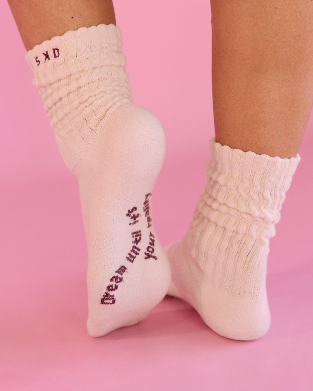Studio image of Bree Scrunch Sock - Vanilla Bean-Cocoa Powder - view 9