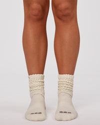 Studio image of Bree Scrunch Sock - Vanilla Bean-Cocoa Powder | Thumbnail Index: 11
