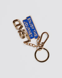 Studio image of Enjoy The Journey Key Ring - Power Cobalt-Light Gold | Thumbnail Index: 0