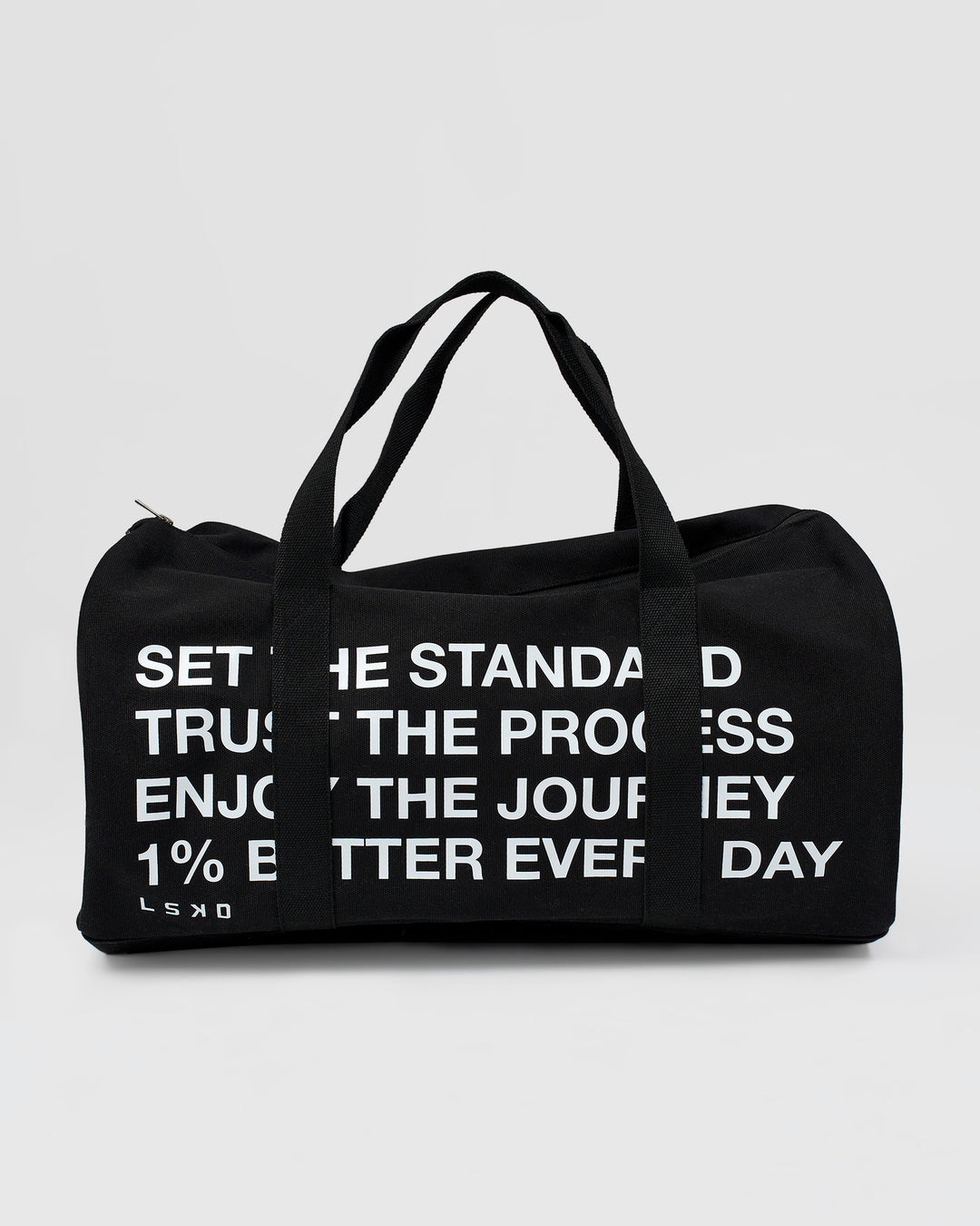 Studio image of Everywhere  Canvas Duffle - Black-White - view 1