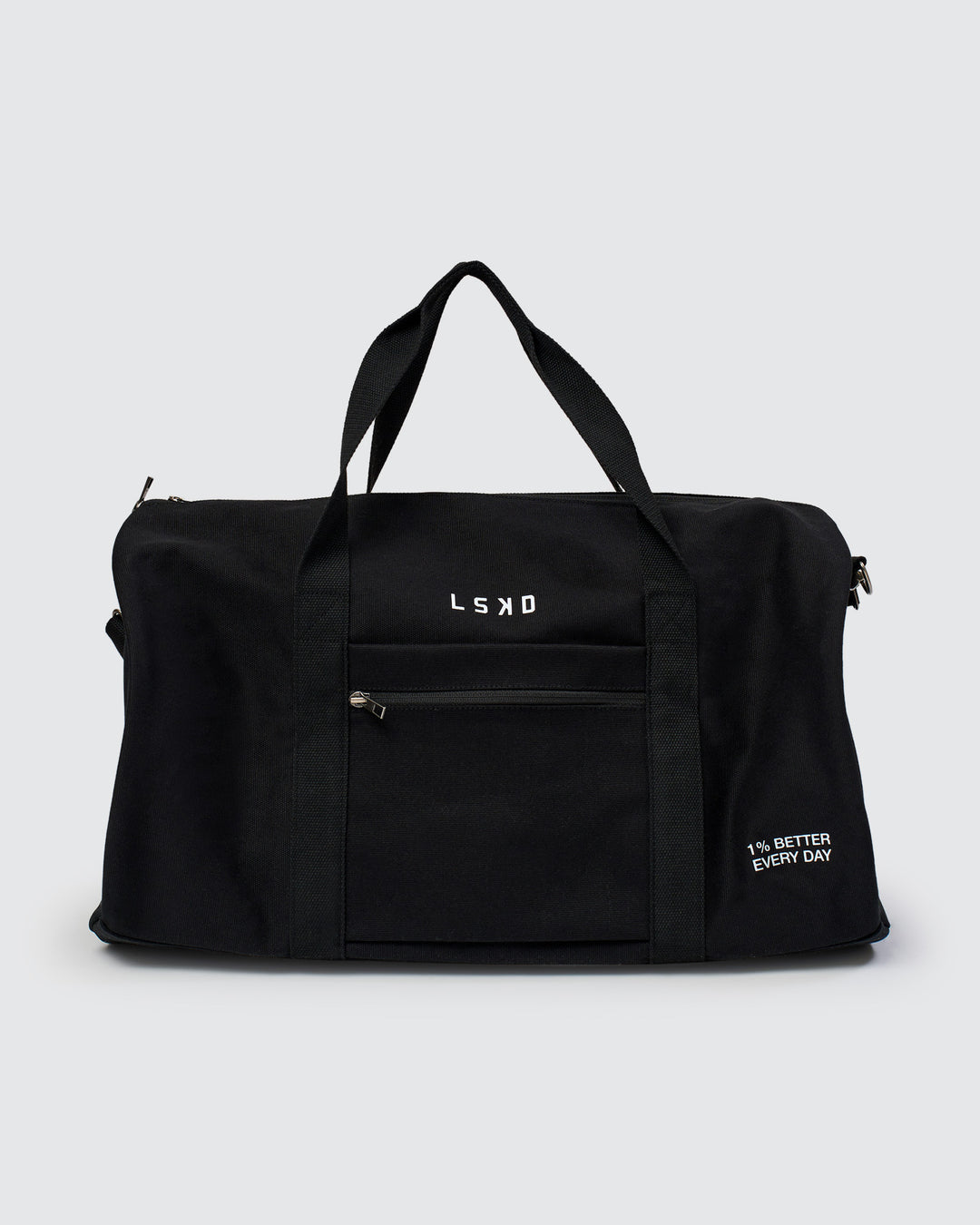 Studio image of Everywhere  Canvas Duffle - Black-White - view 3