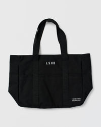 Studio image of Everywhere Canvas Tote - Black-White | Thumbnail Index: 1