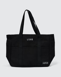 Studio image of Everywhere Canvas Tote - Black-White | Thumbnail Index: 4