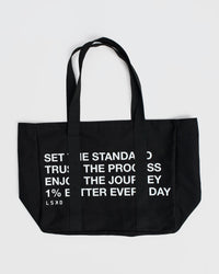 Studio image of Everywhere Canvas Tote - Black-White | Thumbnail Index: 7