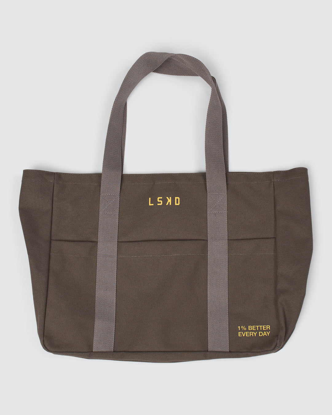 Studio image of Everywhere Canvas Tote - Walnut Grey-Lemon - view 8
