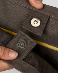 Studio image of Everywhere Canvas Tote - Walnut Grey-Lemon | Thumbnail Index: 8