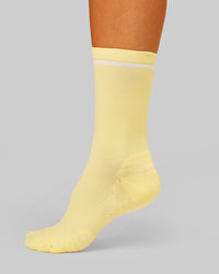 Studio image of Fast Performance Crew Socks 2.0 - Lemon-White | Thumbnail Index: 0