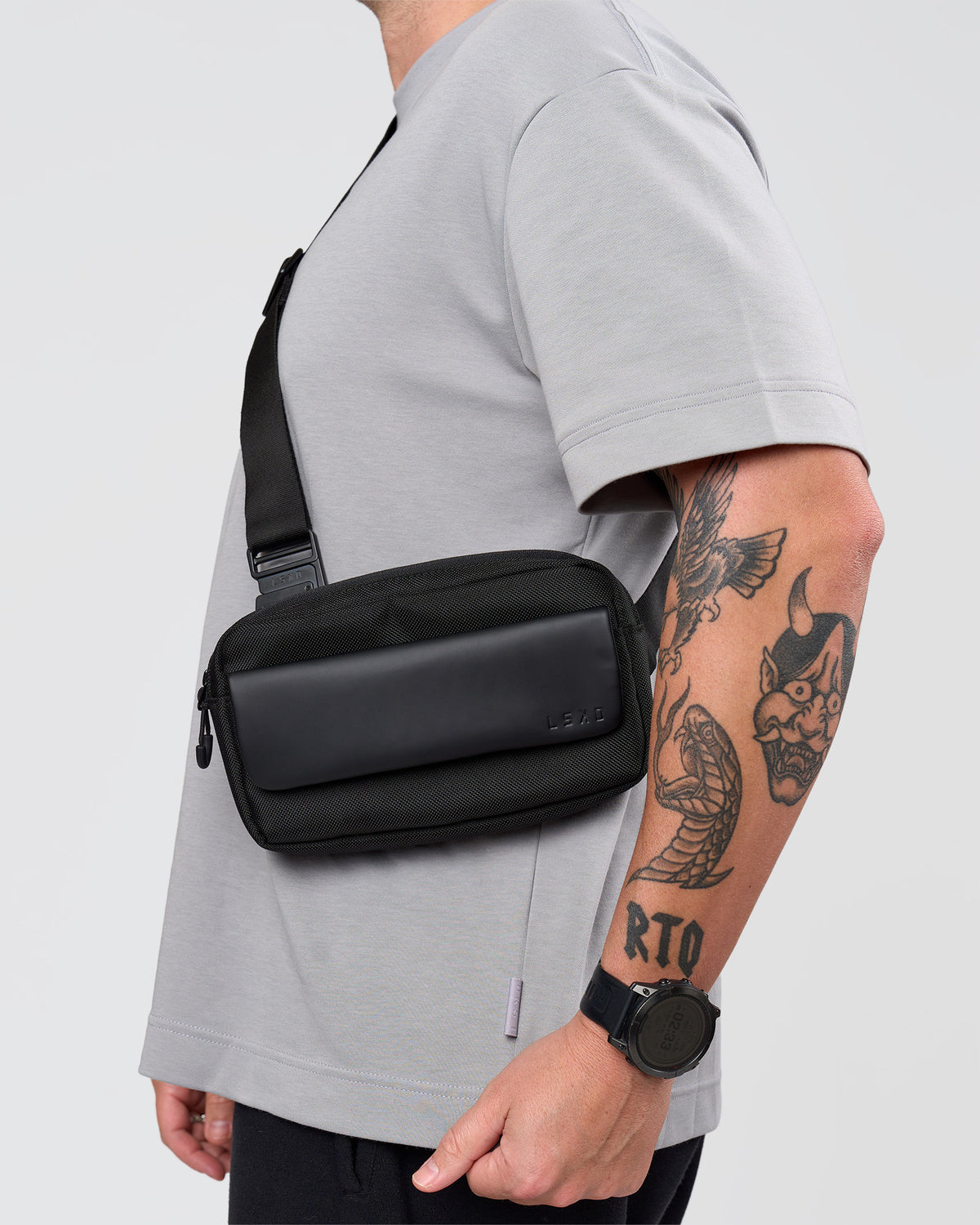 Studio image of Functional Training Crossbody Bag - Black