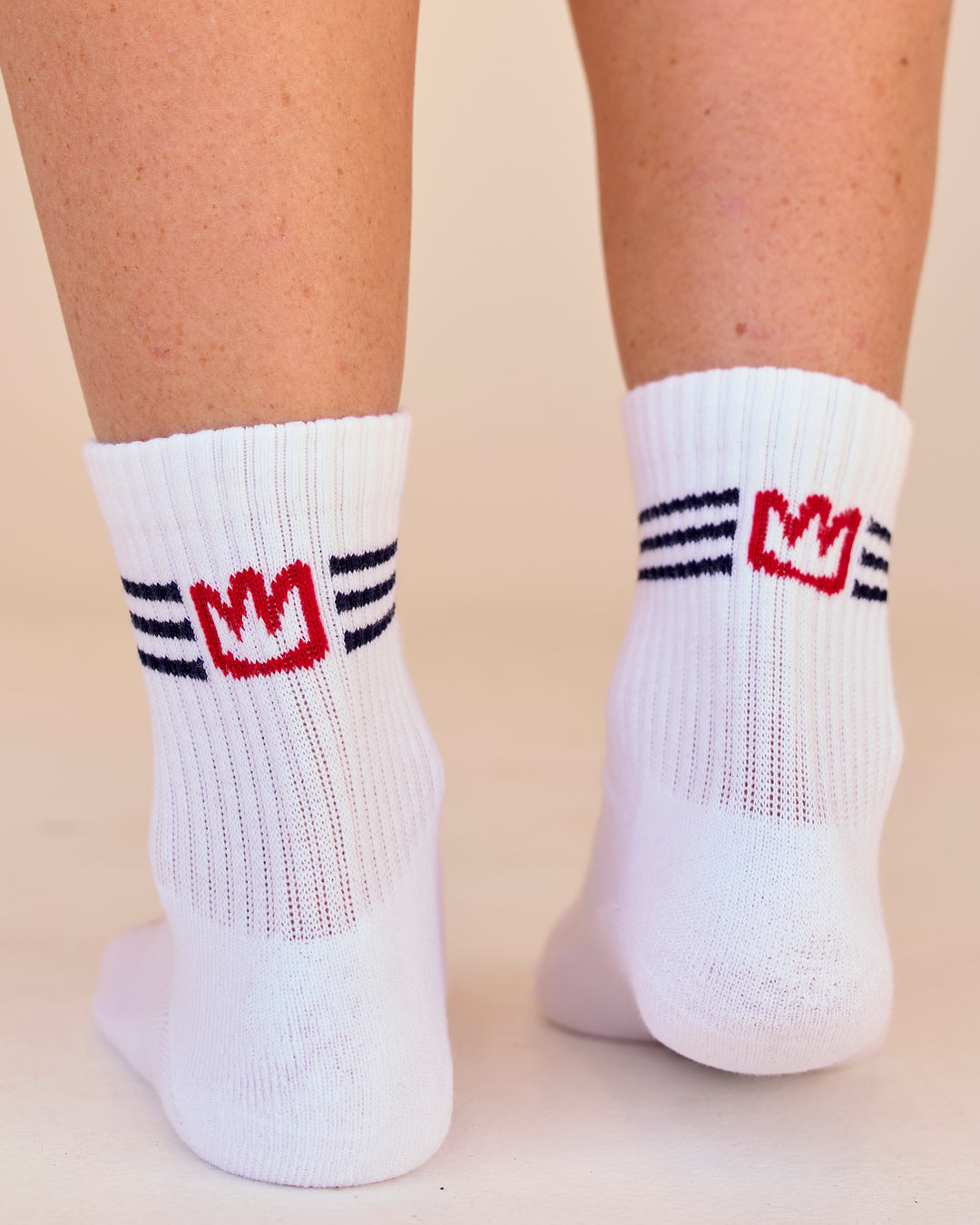 Studio image of Greatest of All Time Quarter Socks - White-Multi - view 2