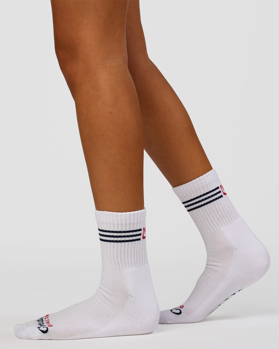 Studio image of Greatest of All Time Quarter Socks - White-Multi - view 5