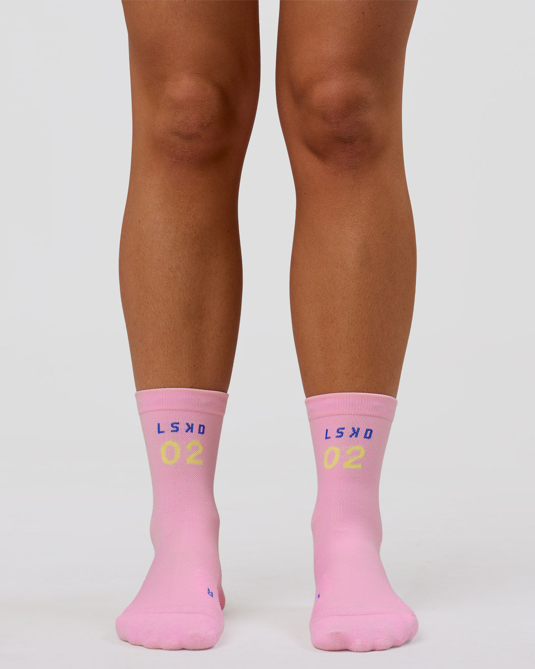 Studio image of Hype Performance Quarter Socks - Pink Rose-Bluebell - view 5