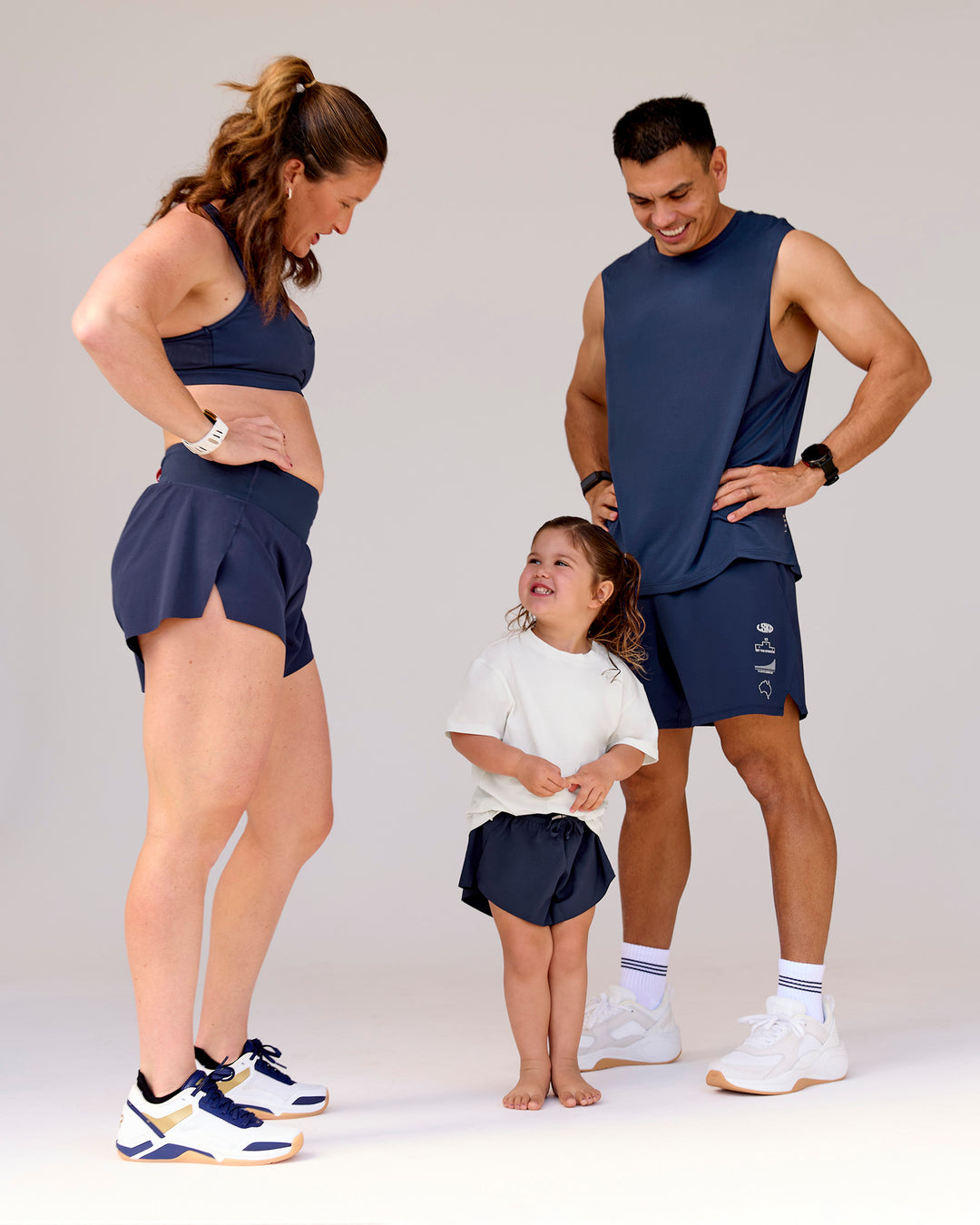 Studio image of Kids Accelerate Run Short - Future Navy - view 3