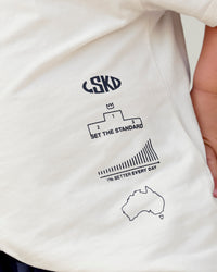 Studio image of Kids Greatest of All Time FLXCotton Tee - Off White Washed-Scarlet | Thumbnail Index: 6