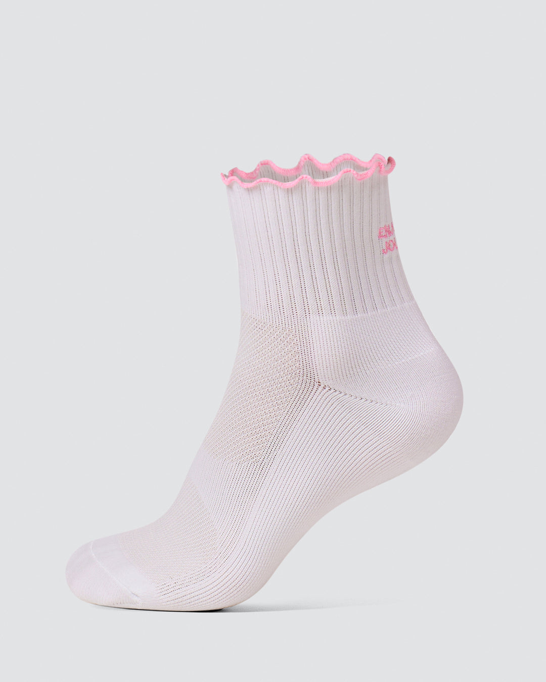 Motion Performance Frill Socks - White-Pink Rose - view 1