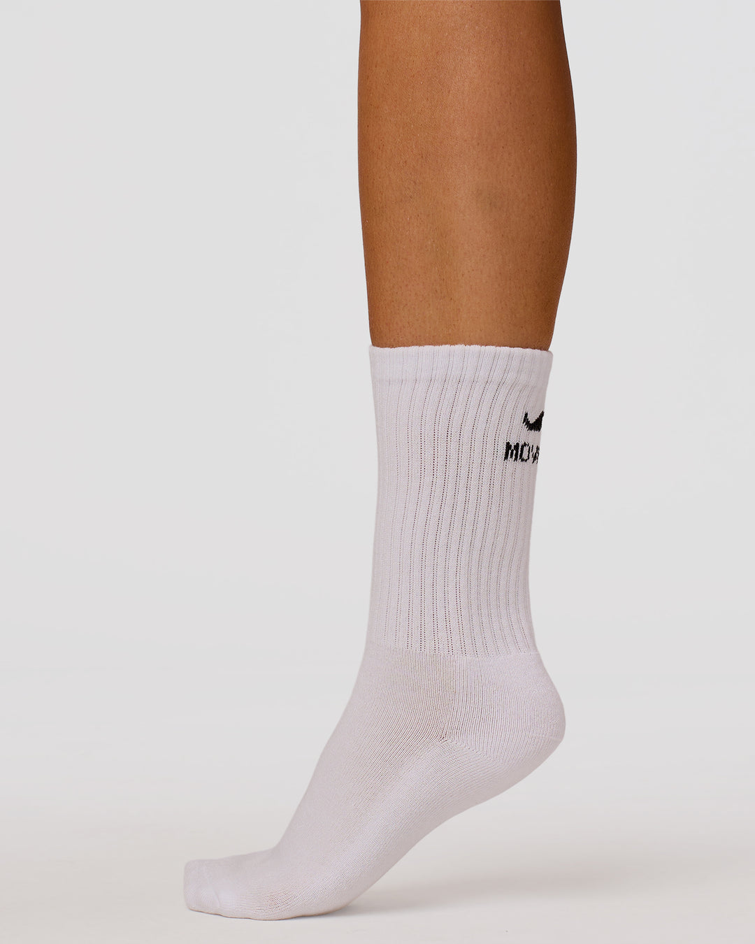 Studio image of Movember x LSKD Crew Socks 3 Pack - White-Black - view 4