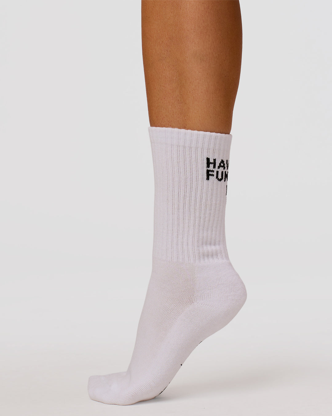 Studio image of Movember x LSKD Crew Socks 3 Pack - White-Black - view 6