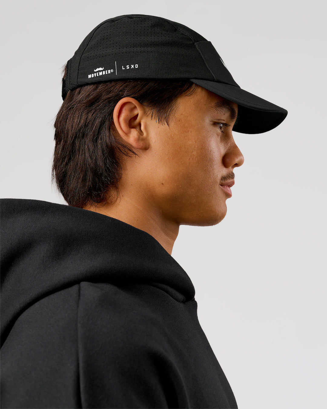 Studio image of Movember x LSKD Pace Cap - Black - view 3