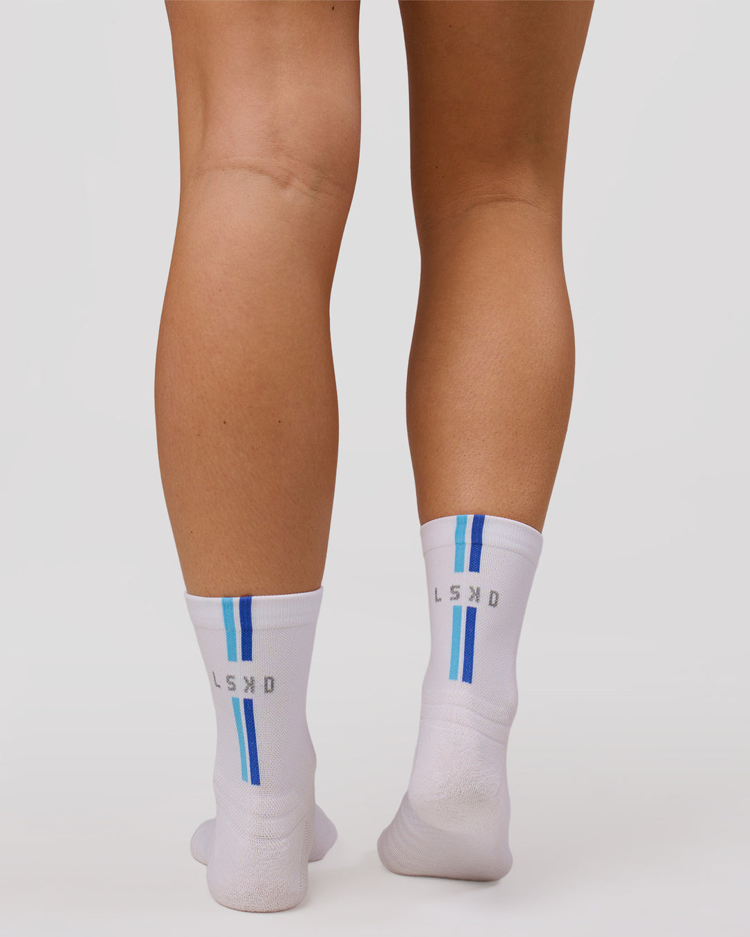 Studio image of Pace Performance Quarter Socks  - White-Open Air - view 1