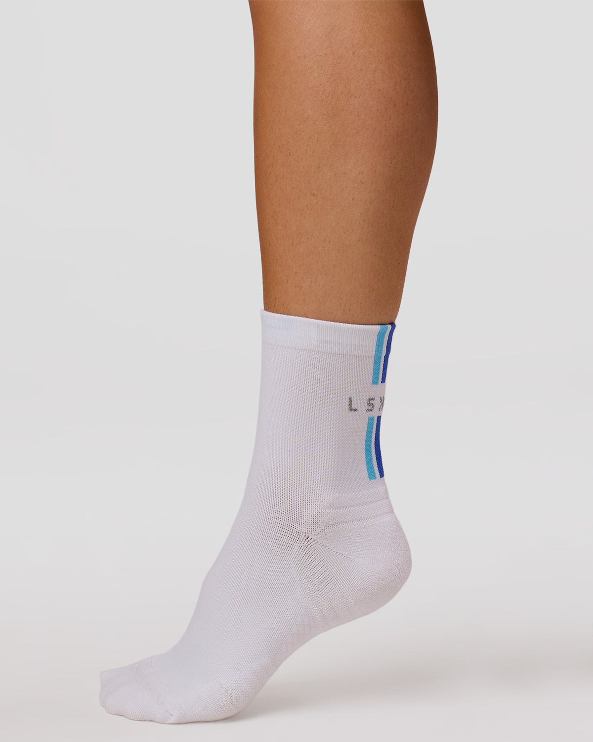 Studio image of Pace Performance Quarter Socks  - White-Open Air
