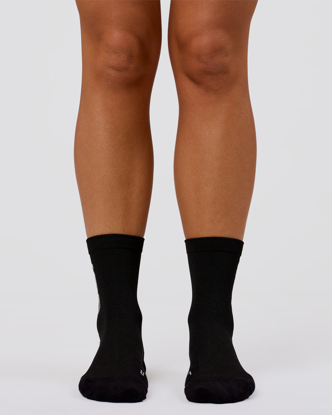 Studio image of Power Performance Quarter Socks - Black-White - view 3