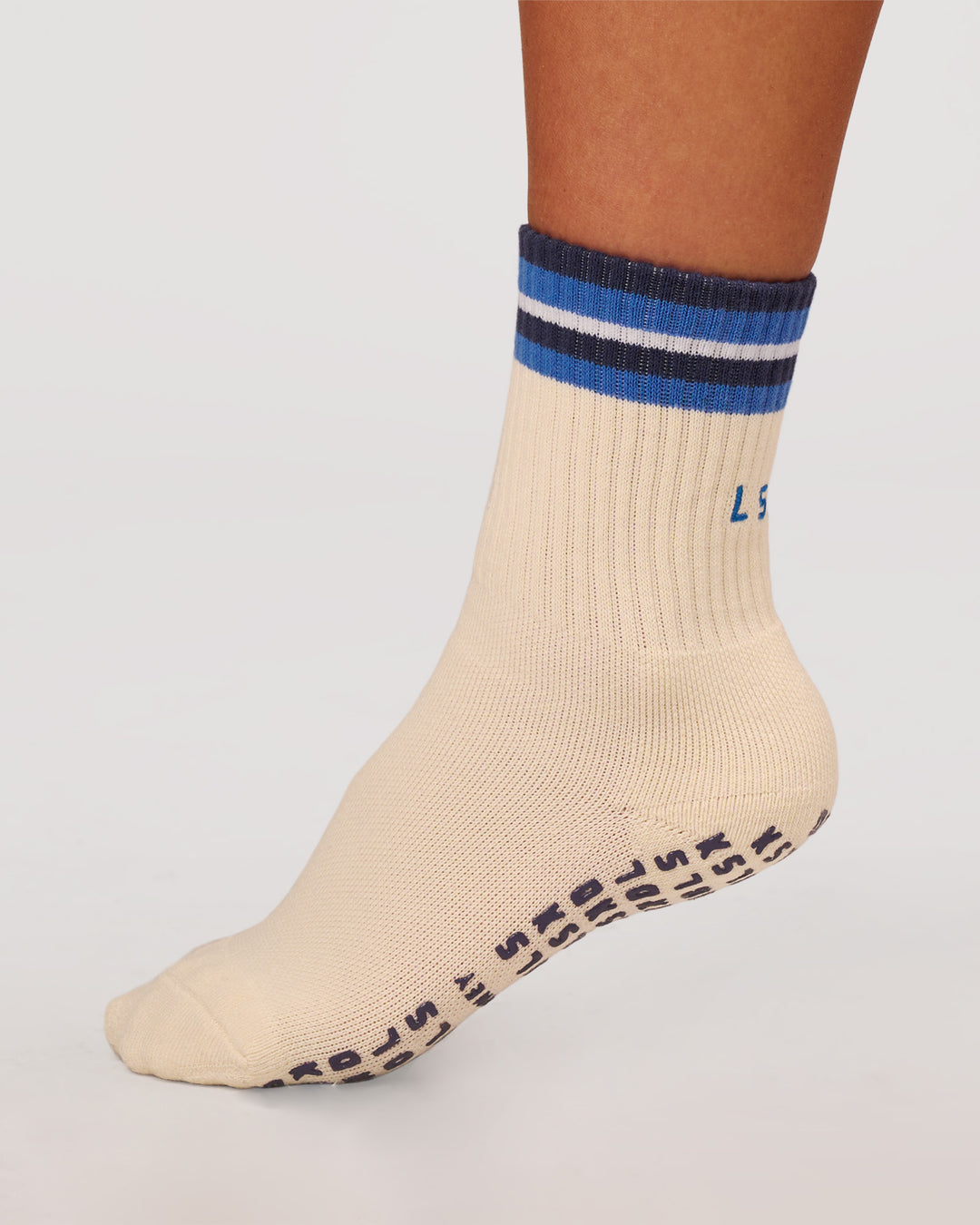 Studio image of Revitalise Pilates Grip Sock 2.0 - Off White-Nightshadow - view 2