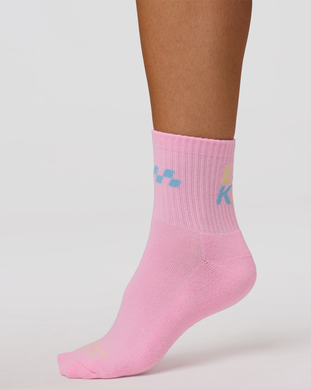 Studio image of Stay in Motion Quarter Socks - Pink Rose-Open Air - view 1