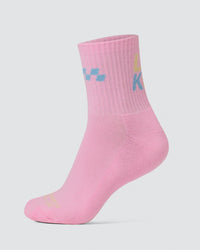 Stay in Motion Quarter Socks - Pink Rose-Open Air | Thumbnail Index: 0