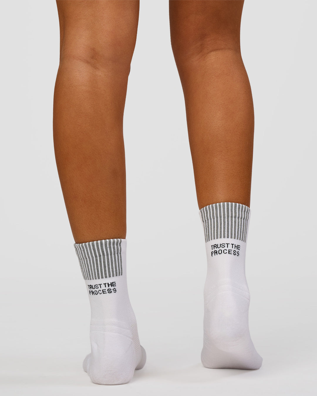 Studio image of Aero Performance Crew Socks - White-Reflective - view 5
