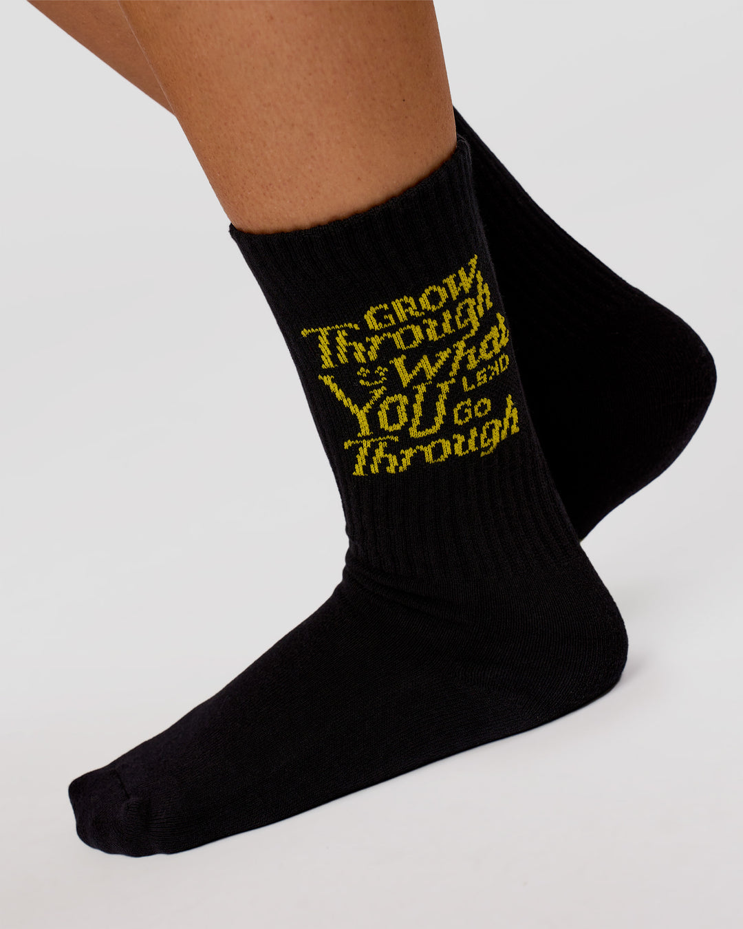 Studio image of TGHF X LSKD 3 pack Crew Sock - White - view 4