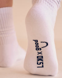 Studio image of TGHF X LSKD 3 pack Crew Sock - White | Thumbnail Index: 7