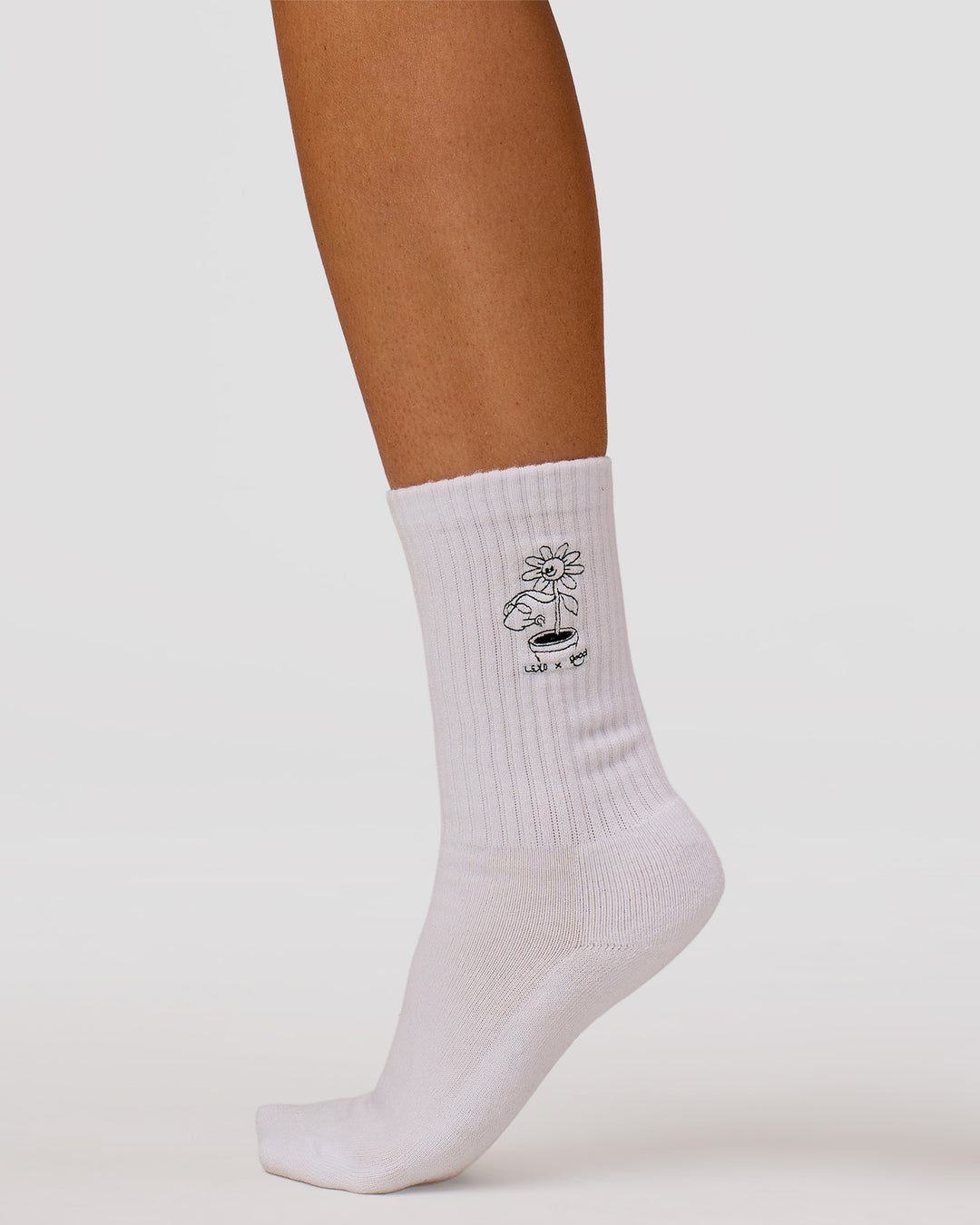 Studio image of TGHF X LSKD 3 pack Crew Sock - White - view 13