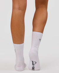 Studio image of TGHF X LSKD 3 pack Crew Sock - White | Thumbnail Index: 13