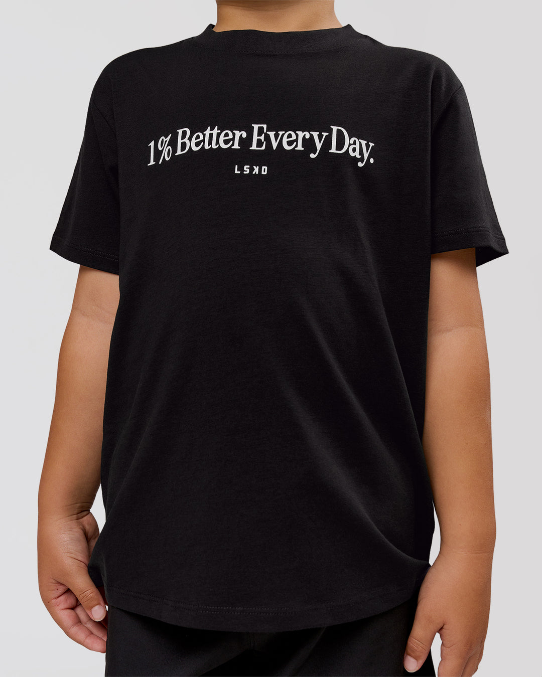 Studio image of VS6 1% Better Kids FLXCotton Tee - Black-White - view 3