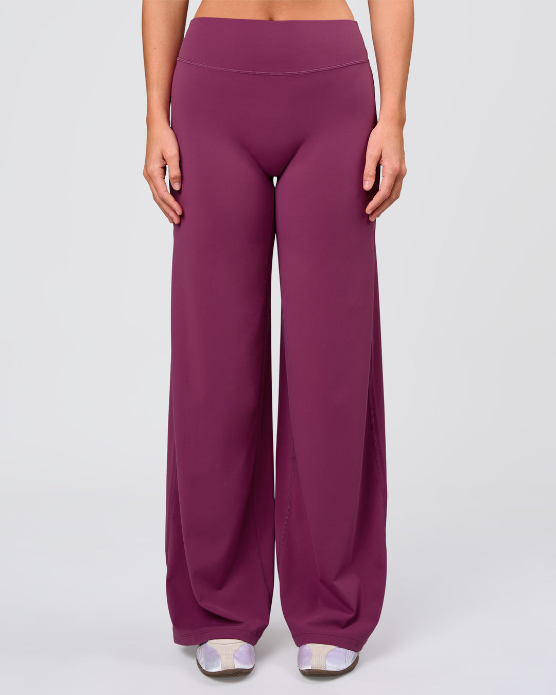Woman wearing Elixir High-Rise Pant - Boysenberry | Model:Amity | Size:S - view 6