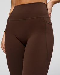 Woman wearing O.G. Fusion Ultra High-Rise Full Length Legging Pockets - Hot Chocolate | Model:Amity | Size:S | Thumbnail Index: 6