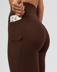 Woman wearing O.G. Fusion Ultra High-Rise Full Length Legging Pockets - Hot Chocolate | Model:Amity | Size:S | Thumbnail Index: 8