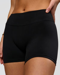 Woman wearing RXD Mid-Rise 4" Short - Black | Model:Amity | Size:S | Thumbnail Index: 0