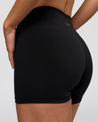 Woman wearing RXD Mid-Rise 4" Short - Black | Model:Amity | Size:S | Thumbnail Index: 2