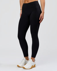 Woman wearing RXD Mid-Rise Full Length Legging - Black | Model:Amity | Size:S | Thumbnail Index: 1